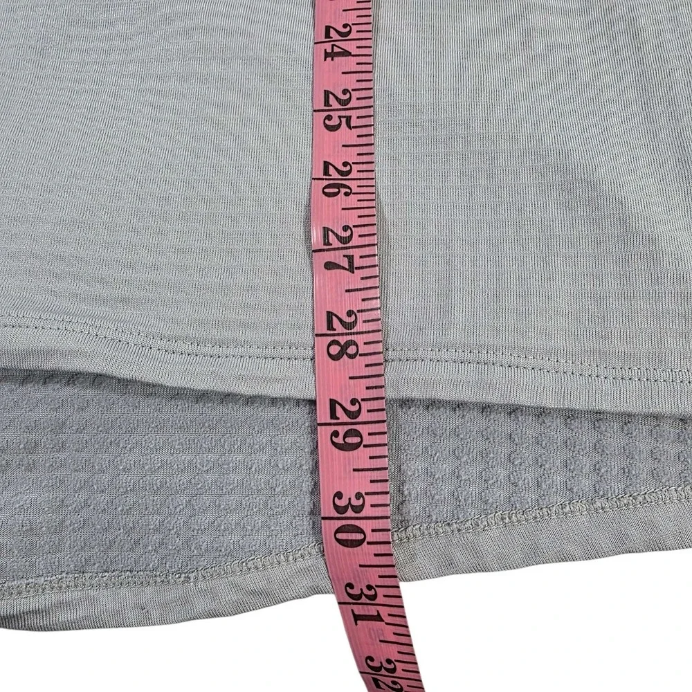 Nike Dri-FIT Running 1/4 Zip‎ Long Sleeve Shirt Men's XXL Grey Textured Preppy